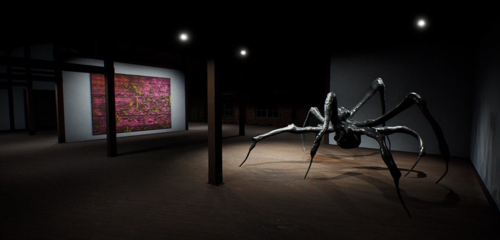 Virtual gallery with Louise Bourgeois spider